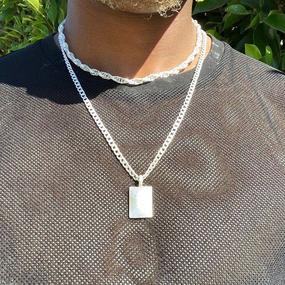 2 Layer Silver Choker Necklace - Picture 3 of 5